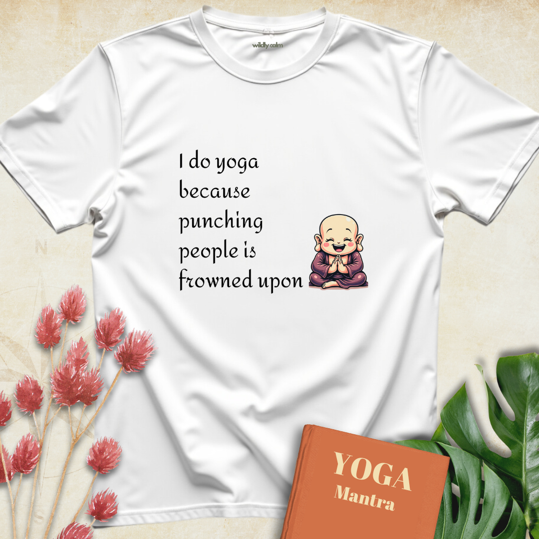 Punching People Yoga Humor T-shirt