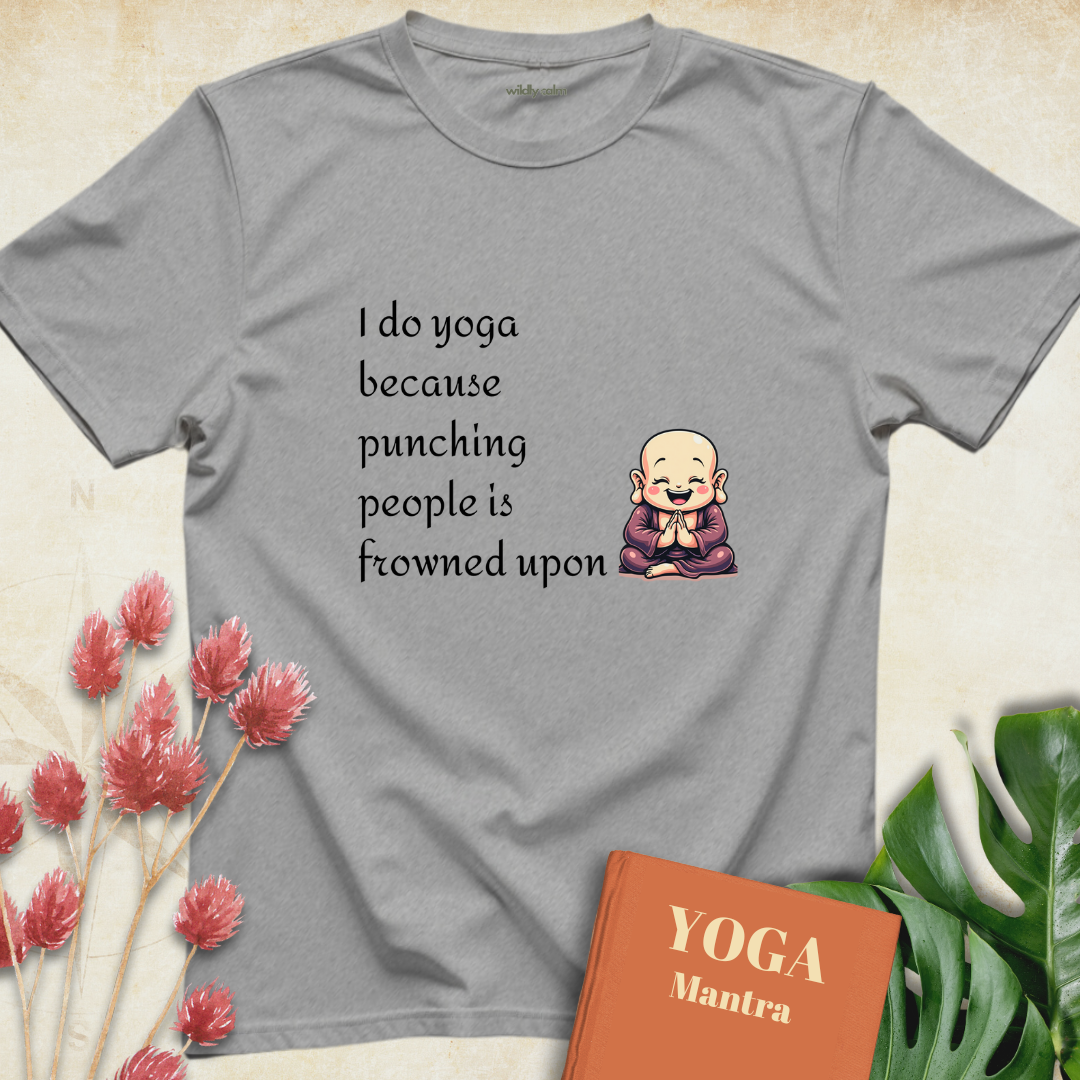 Punching People Yoga Humor T-shirt