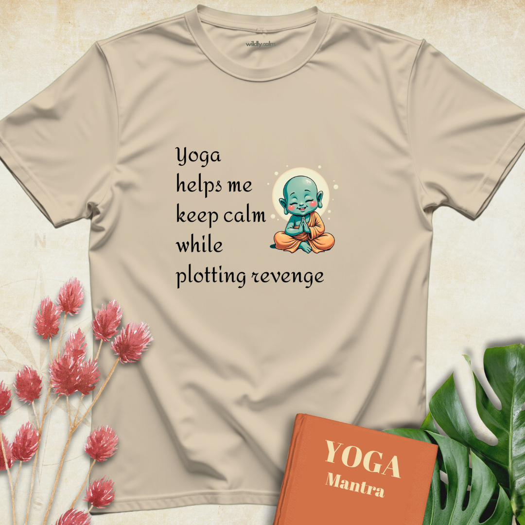 Plotting Revenge Yoga Humor T-shirt