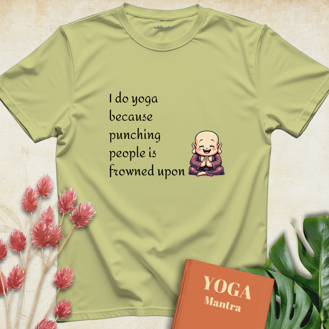 Punching People Yoga Humor T-shirt
