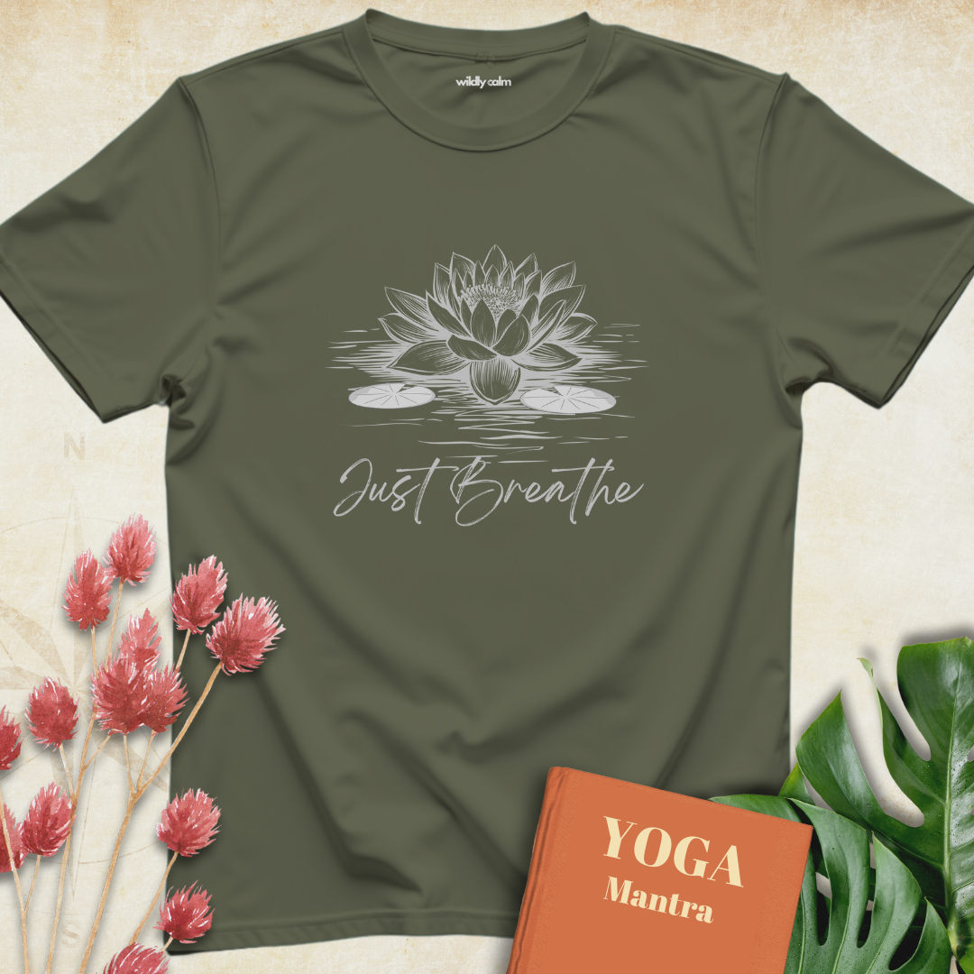 Just Breathe with Lotus T-shirt