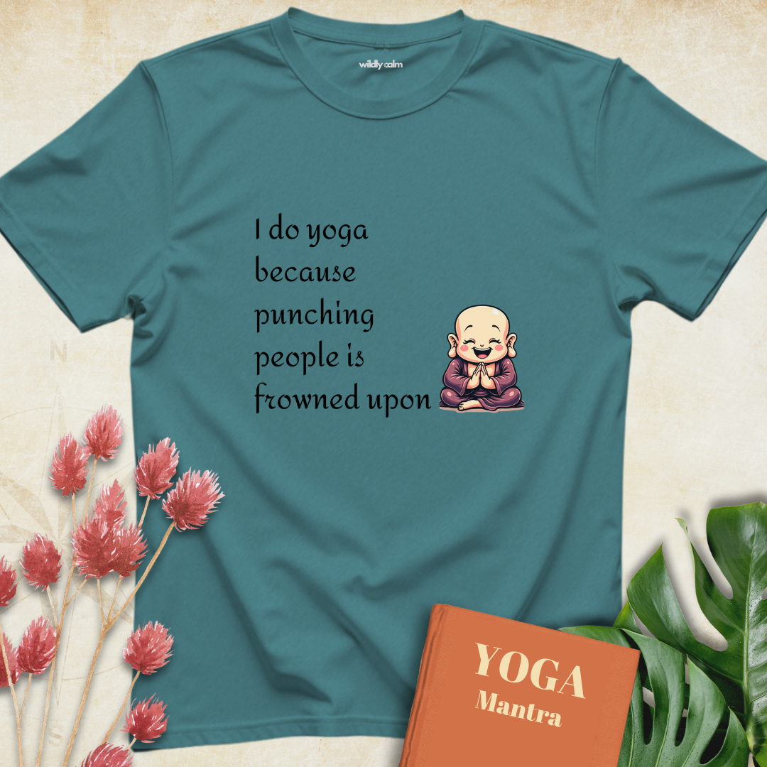 Punching People Yoga Humor T-shirt