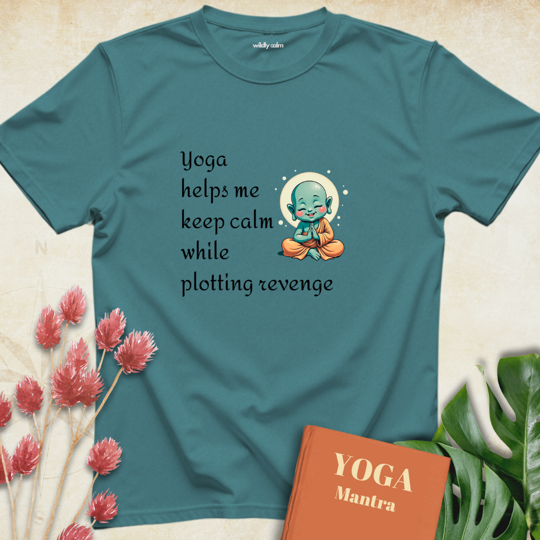 Plotting Revenge Yoga Humor T-shirt