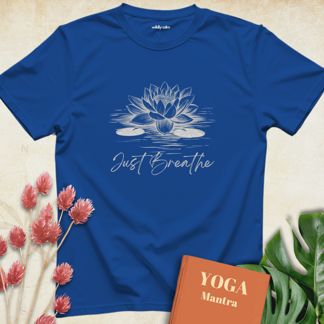 Just Breathe with Lotus T-shirt