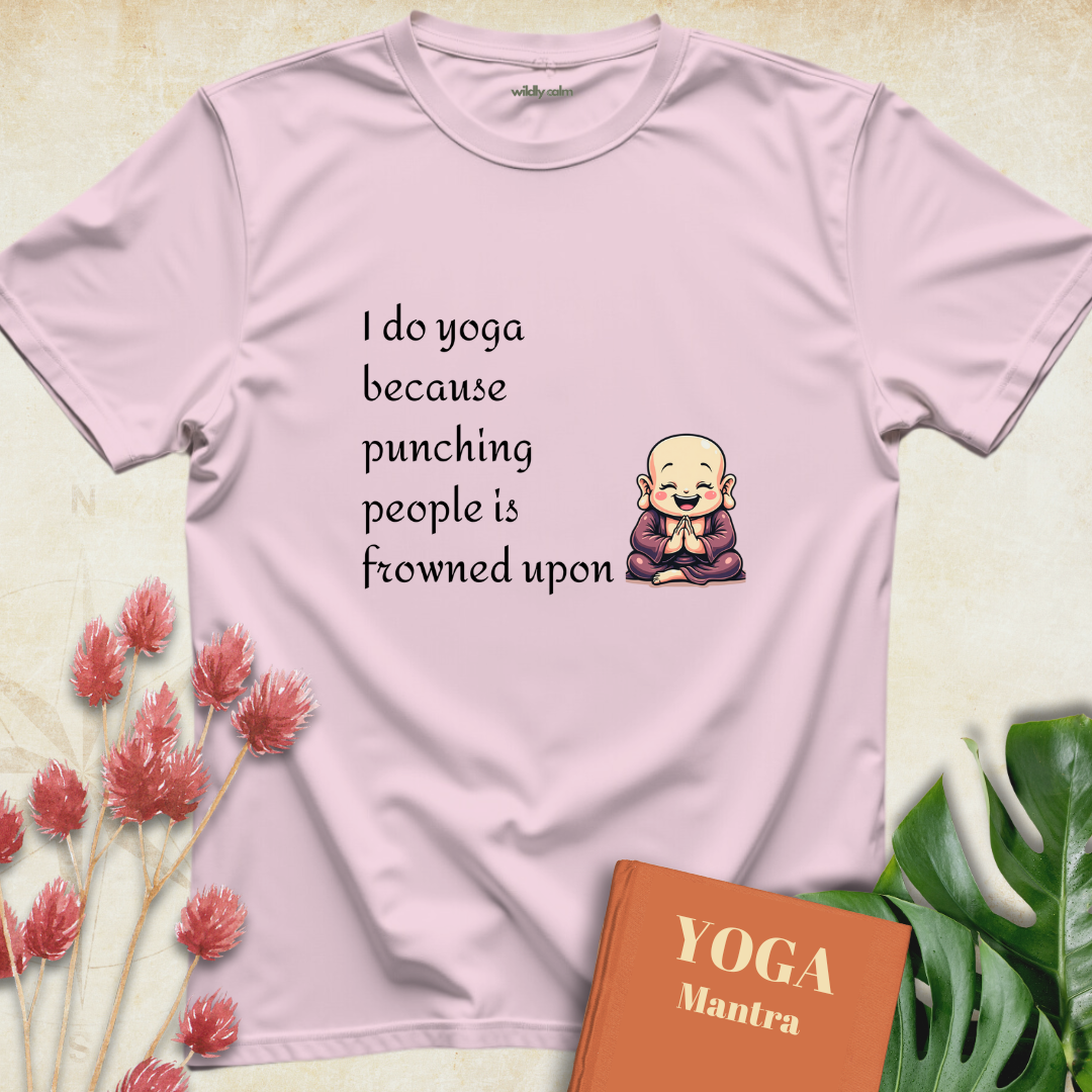 Punching People Yoga Humor T-shirt