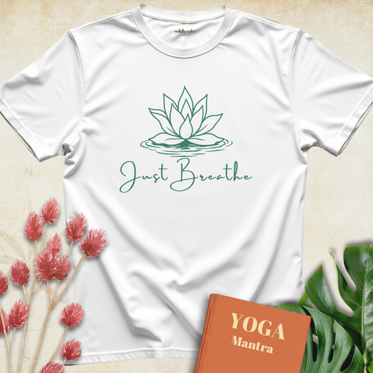 Just Breathe with Lotus T-shirt
