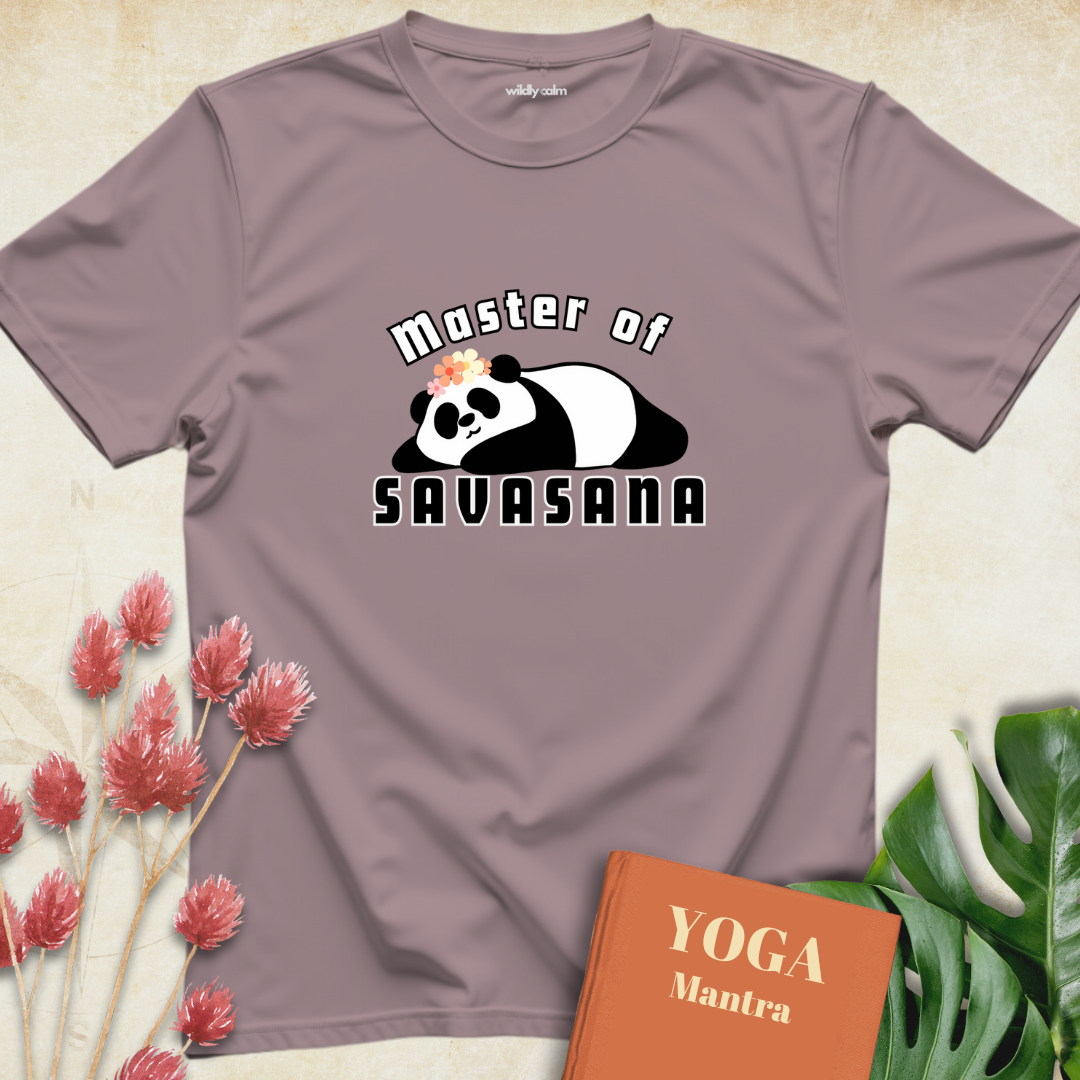 Master of Savasana with Panda T-shirt