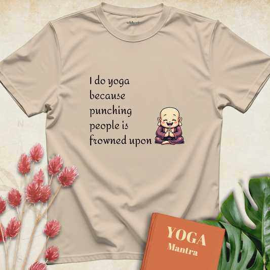 Punching People Yoga Humor T-shirt