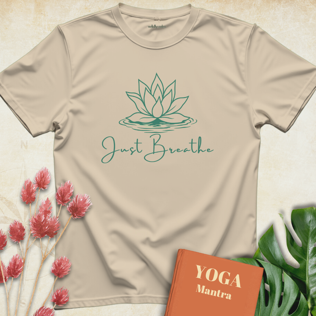 Just Breathe with Lotus T-shirt