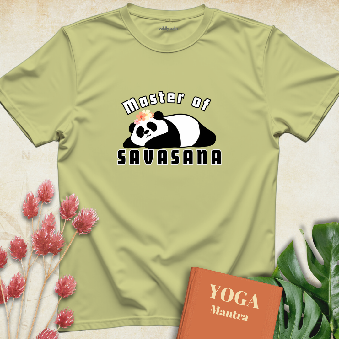 Master of Savasana with Panda T-shirt