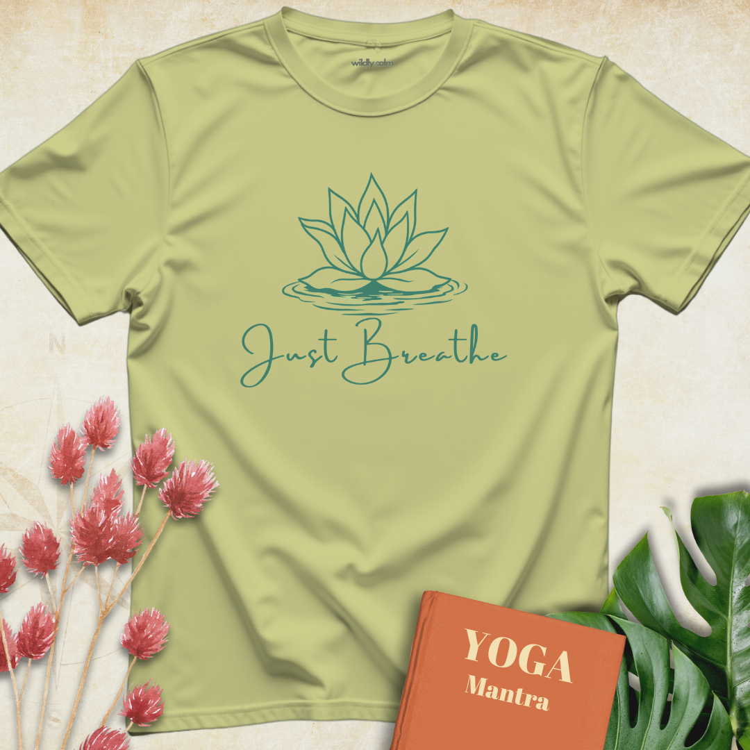 Just Breathe with Lotus T-shirt