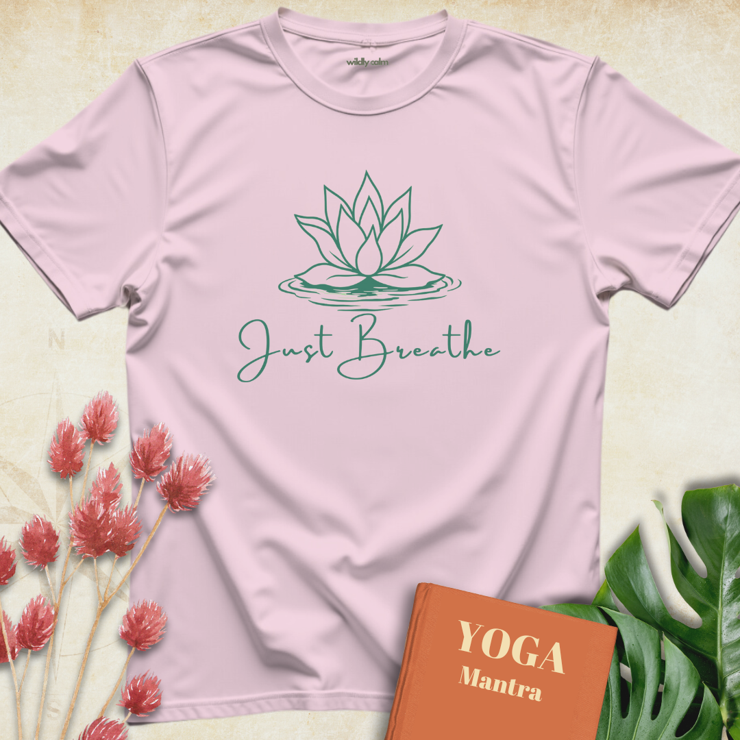 Just Breathe with Lotus T-shirt