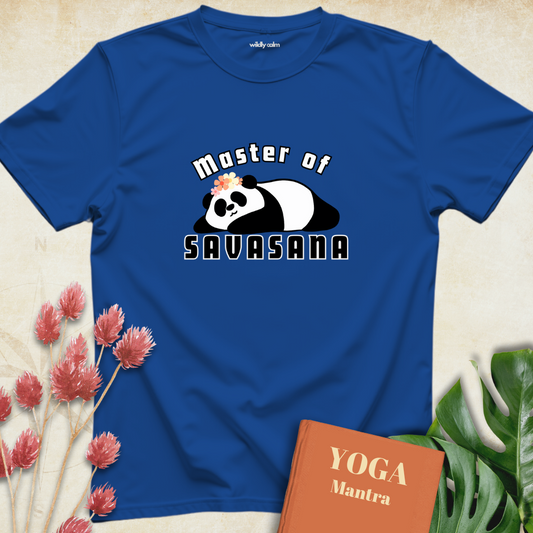 Master of Savasana with Panda T-shirt