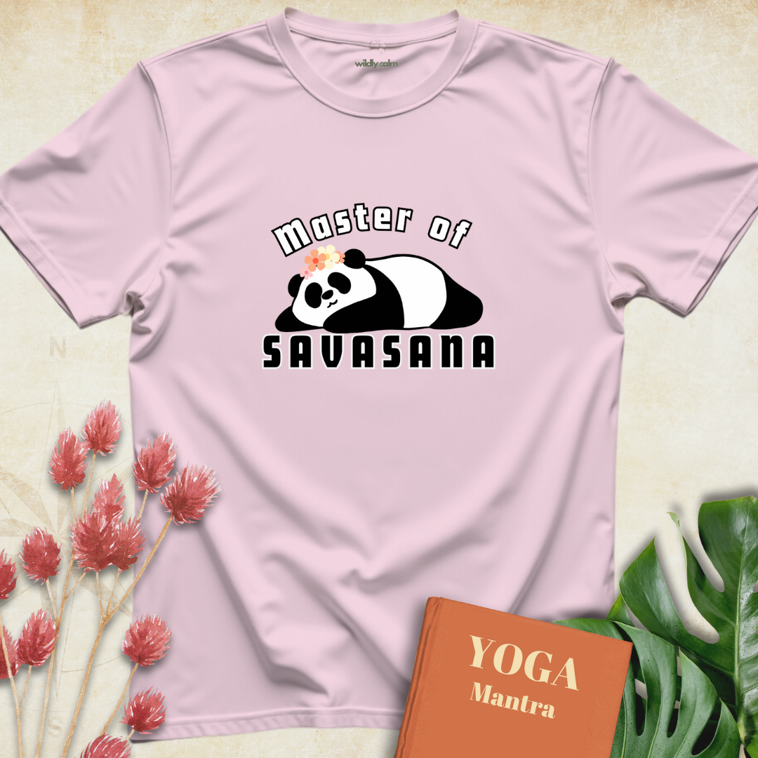Master of Savasana with Panda T-shirt